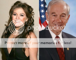 image of Kelly Clarkson and Ron Paul