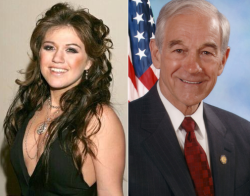 image of Kelly Clarkson and Ron Paul