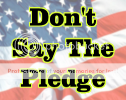 created image that says Don't Say The Pledge