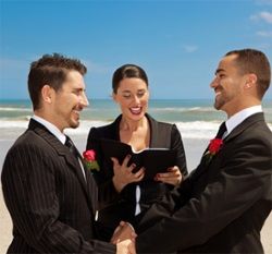 photo of a Humanist Celebrant performing a marriage