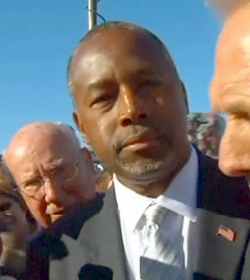 screencap of video of Dr. Ben Carson in Findlay Ohio on Wednesday 9-23-2015