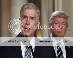 image of Supreme Court nominee Neil Gorsuch with President Trump