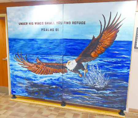 image of Large mural located in Findlay Ohio municipal building 2018