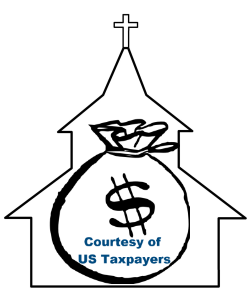 created clipart showing Church welfare courtesy of US Taxpayers