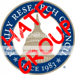 image of FRC logo with Hate Group written on it
