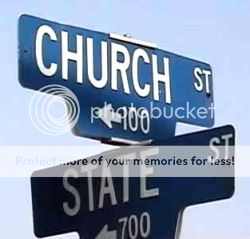 image of a street sign showing Church and State streets crossing