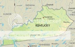 image of a map version of state of Kentucky