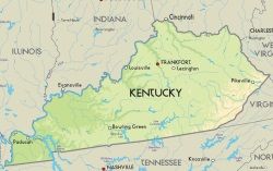 image of a map version of state of Kentucky