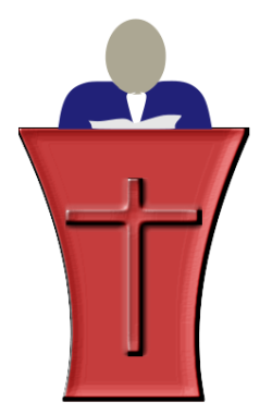 clip art showing Preaching from the Pulpit