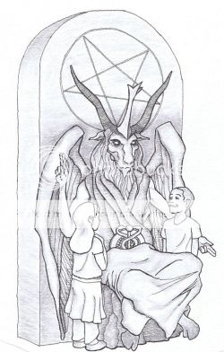 Rendering of proposed Satanic monument in Oklahoma