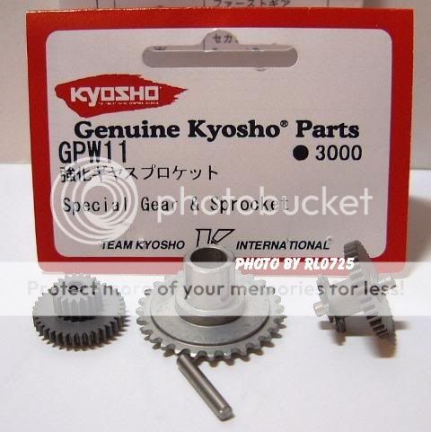 KYOSHO GPW11 SPECIAL GEAR & SPROCKET for 1/8 RC BIKE  