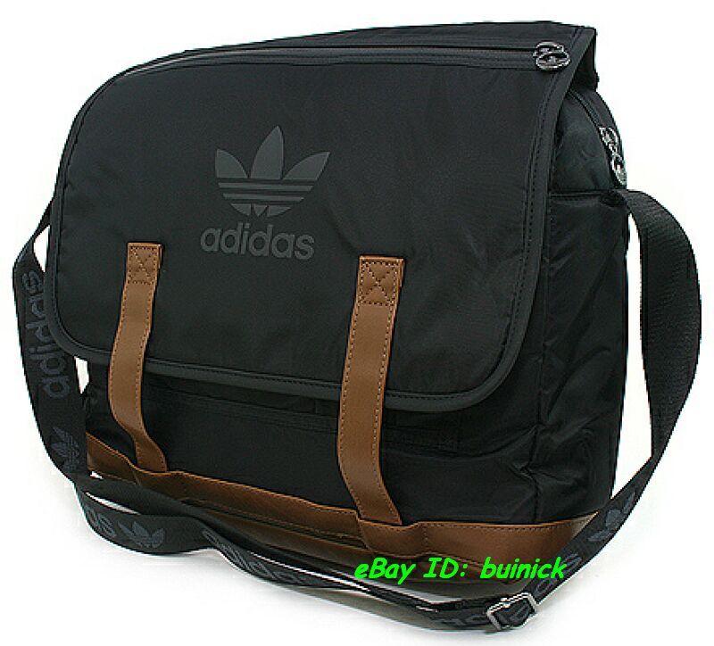 Adidas Style Messenger Bag Black Brown Shoulder School