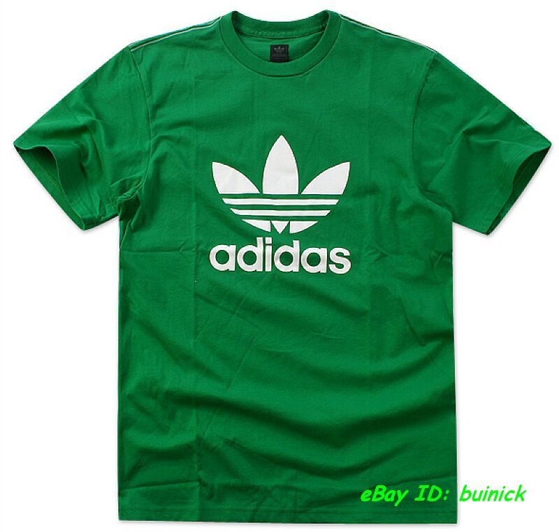 ADIDAS ADICOLOR TREFOIL LOGO TEE SHIRT Green White new L  