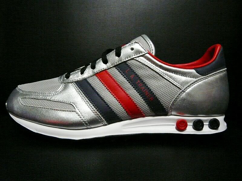   TRAINER Silver Navy Red Leather Mesh training running new UK10  