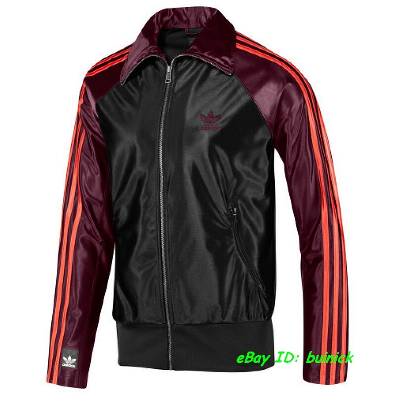 Adidas Vespa Superstar Track Top Jacket Black Maroon XL